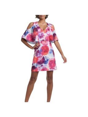 Trina Turk NWT $239 Women's Oakhurst Floral Cold Shoulder Mini Dress Size 8